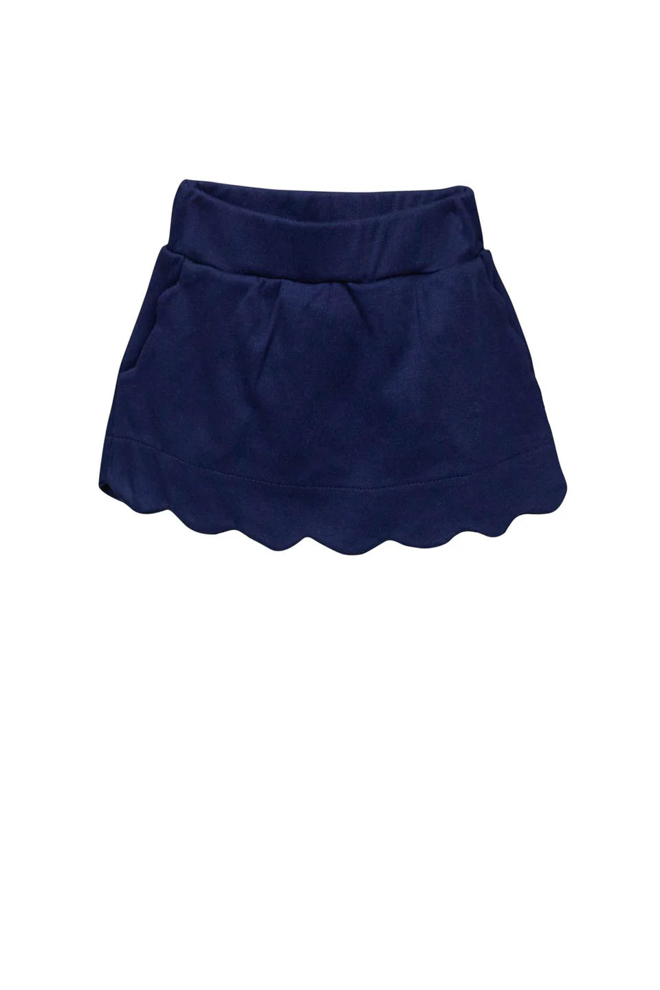 Navy Scalloped Skort F26