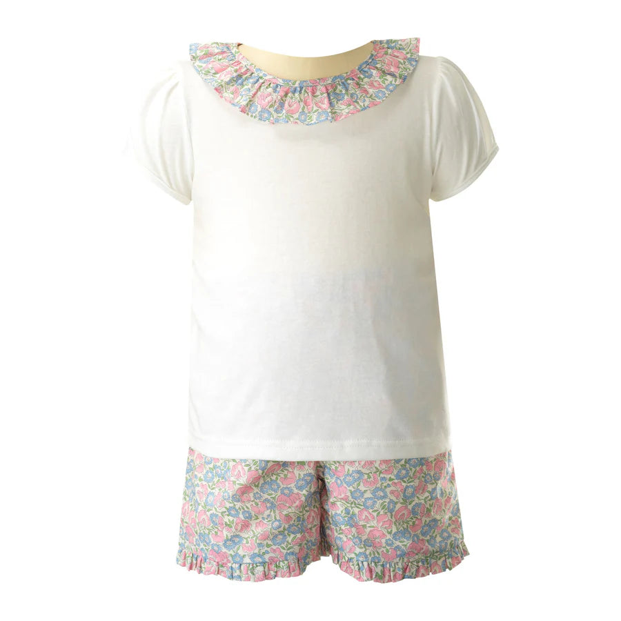 Pastel Floral Top and Short Set