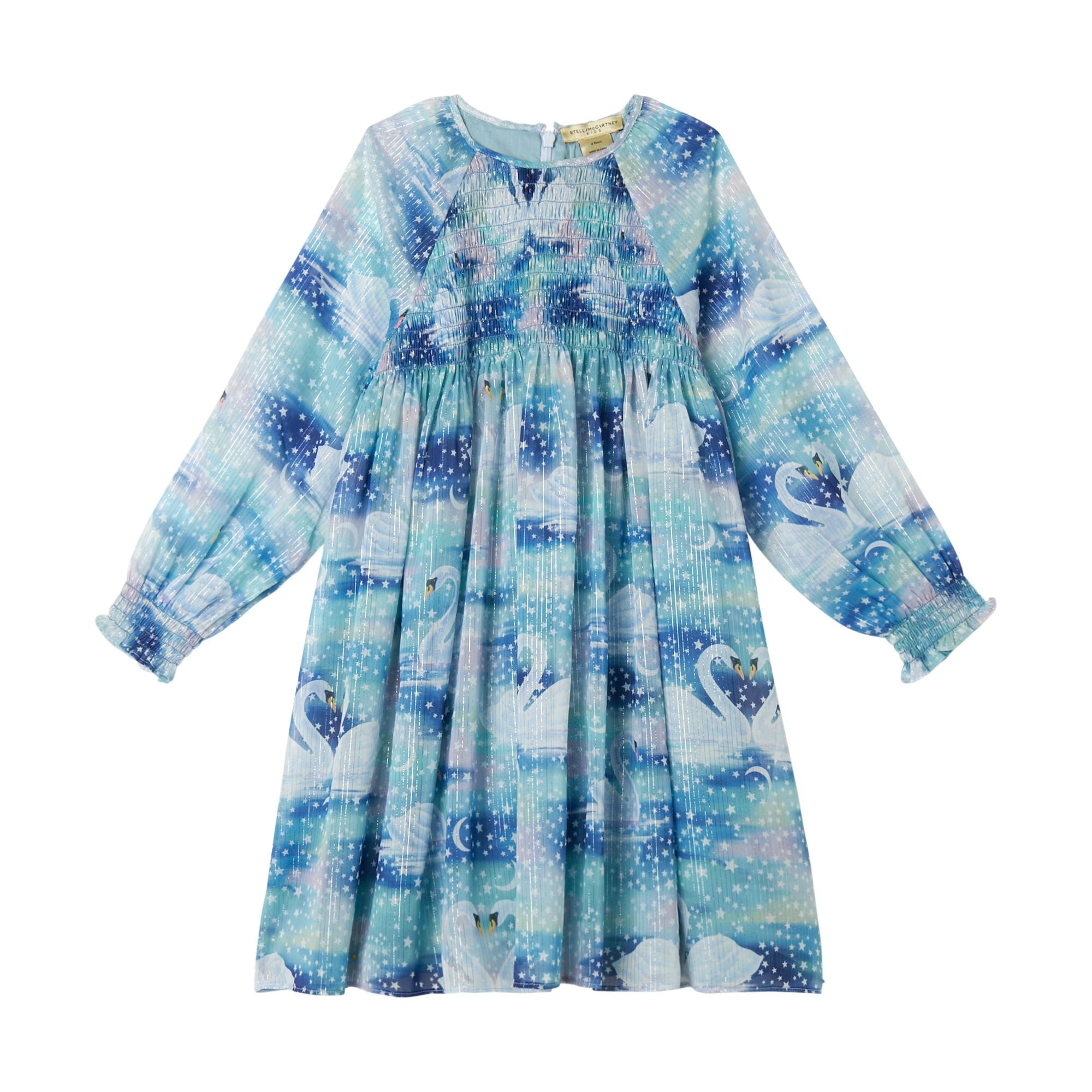 Girl Swans Chiffon Lurex Dress
