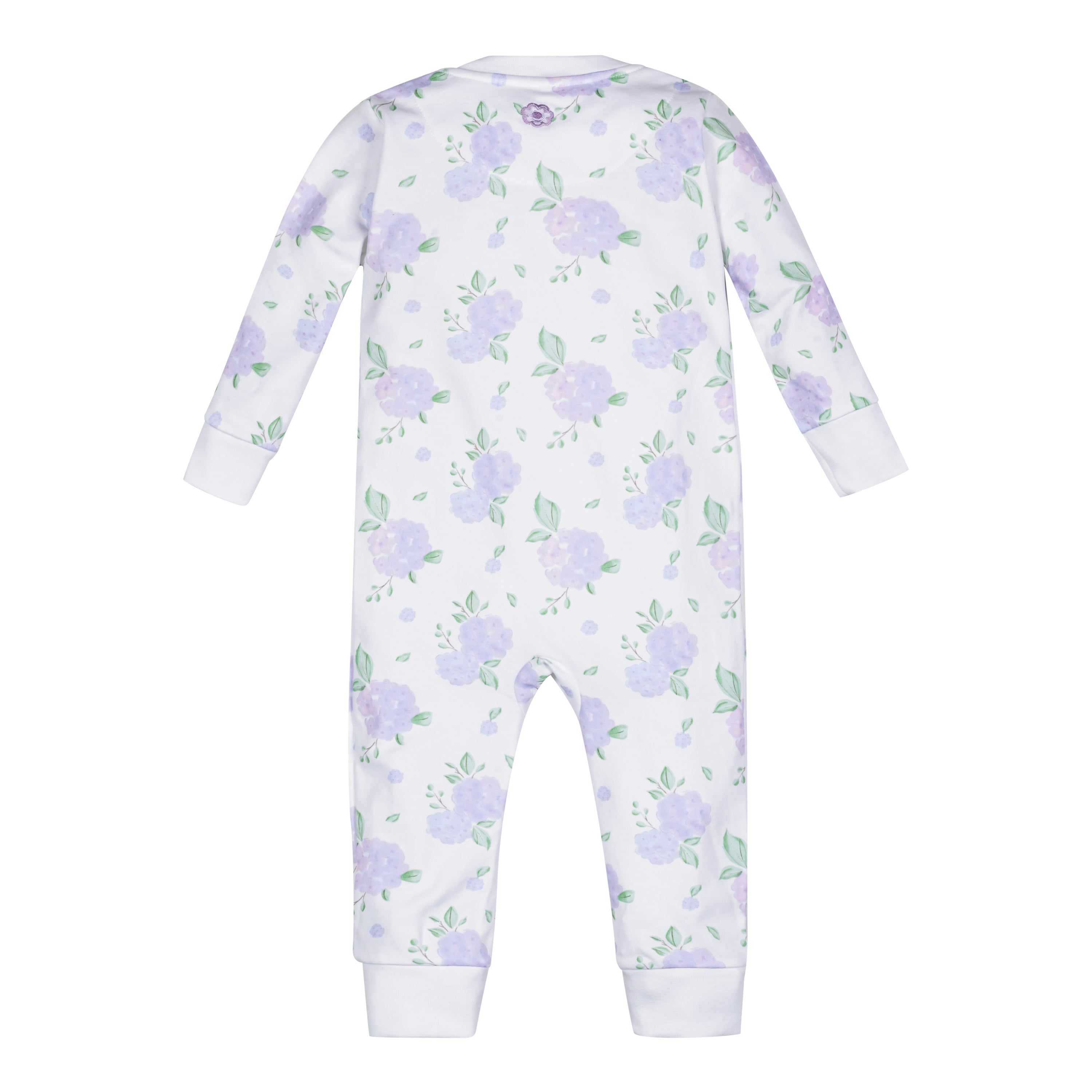 Hydrangea Zipper One Piece Footie