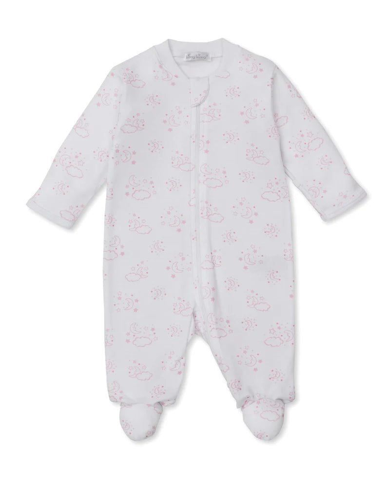 Cheerful Goodnight Pink Zip Footie