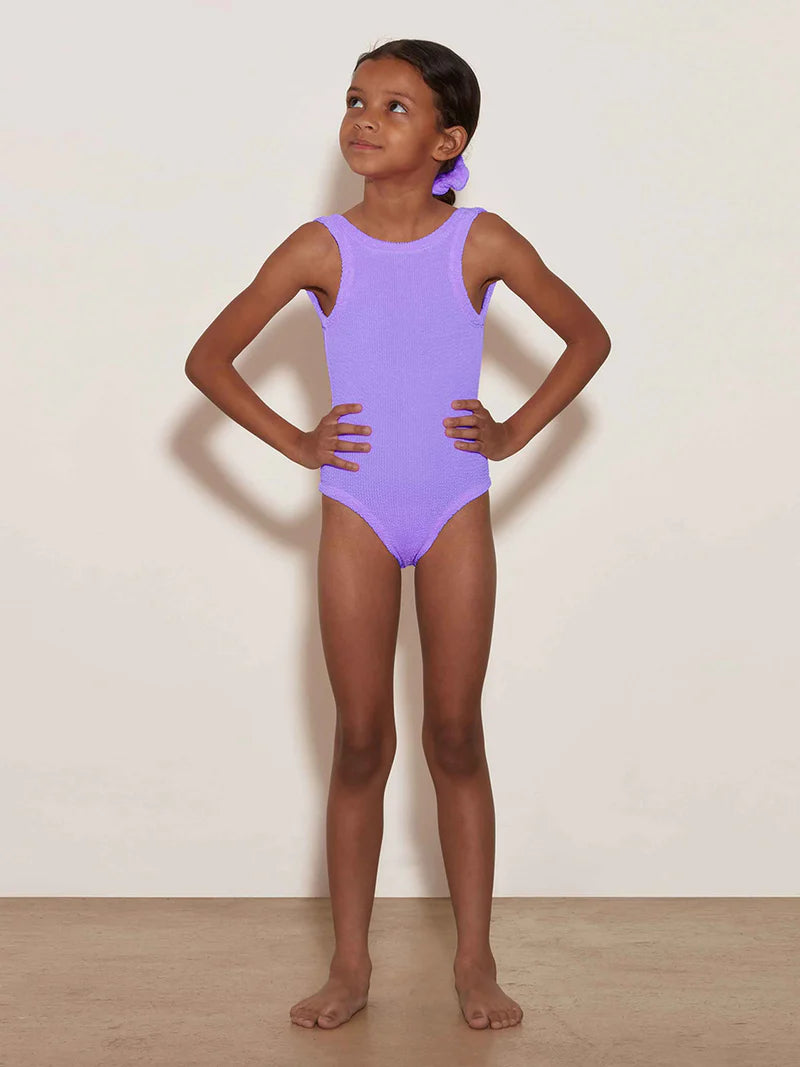Crinkle Swimsuit Lilac