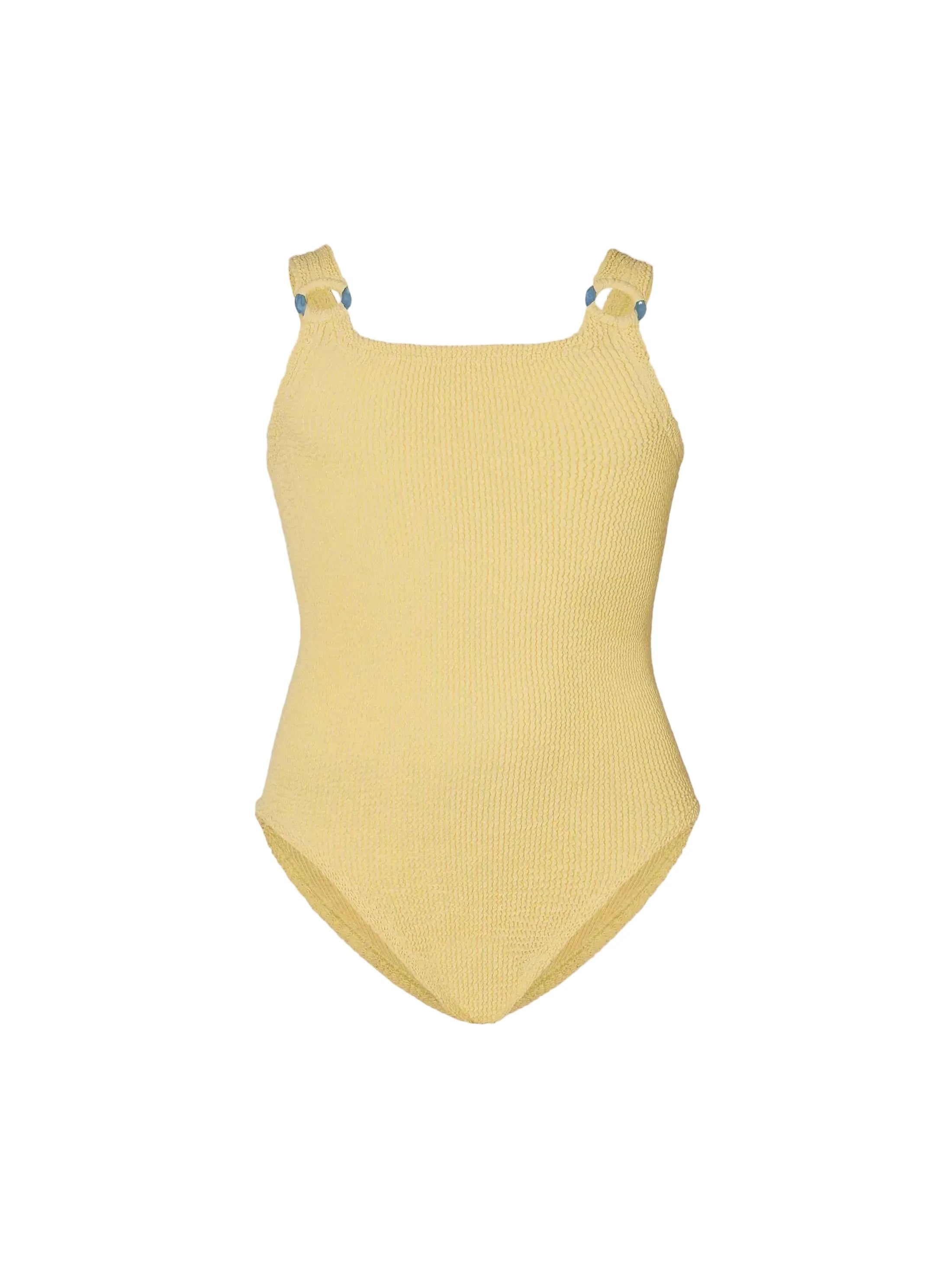 Crinkle Domino Swimsuit Butter