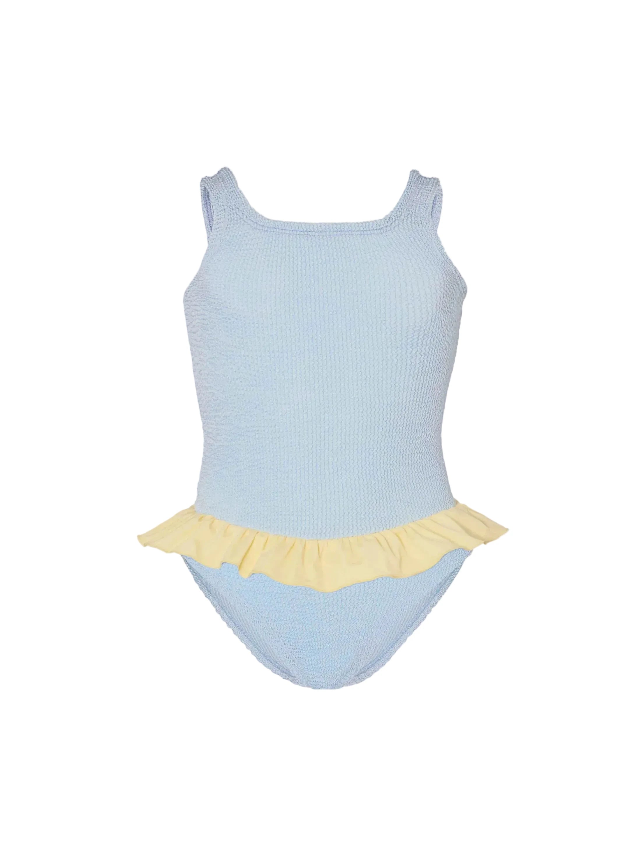 Denise Crinkle Swimsuit Metallic Ice Blue/Butter