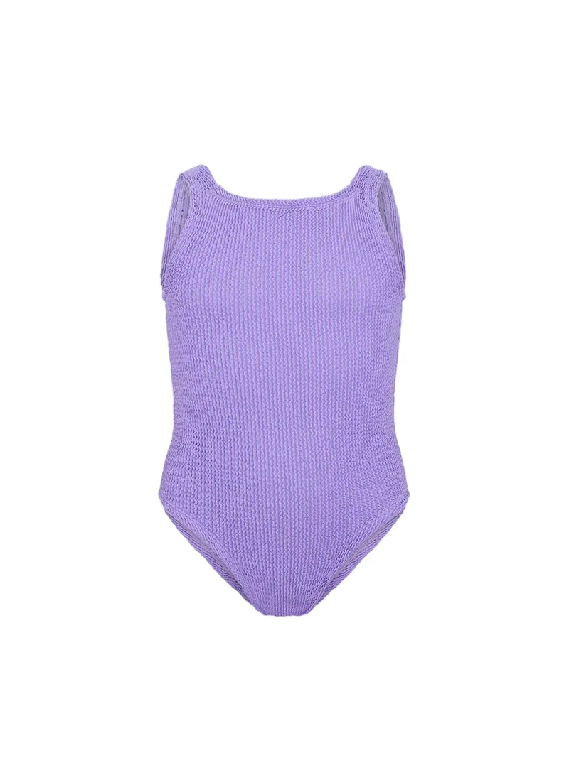 Crinkle Swimsuit Lilac