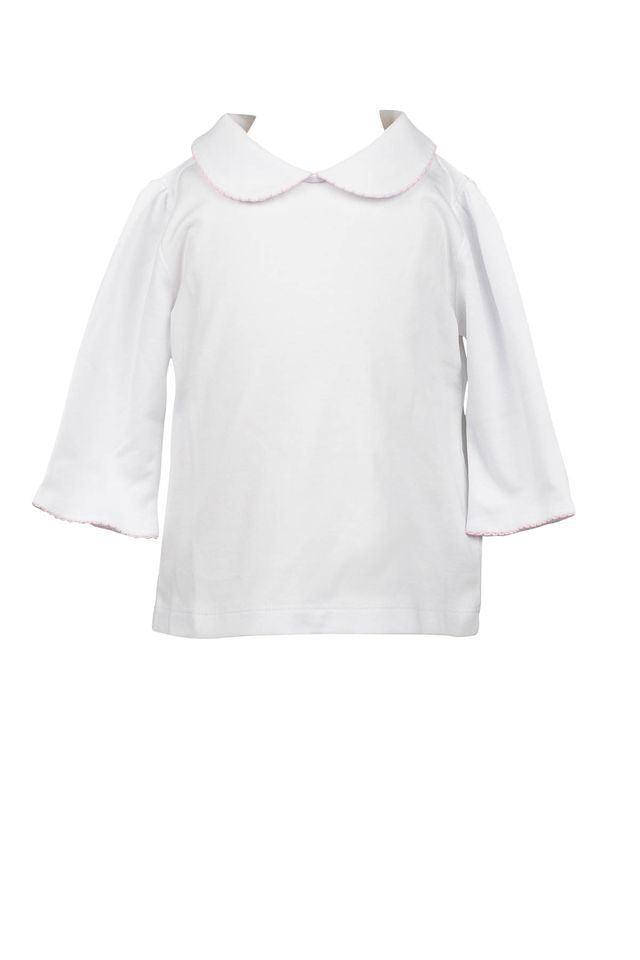 3/4 sleeve shirt with Pink Trim