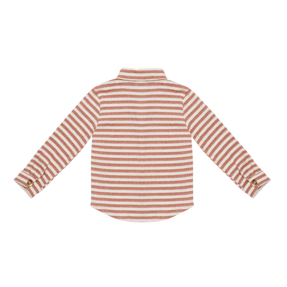 Leom Shirt Red White Striped
