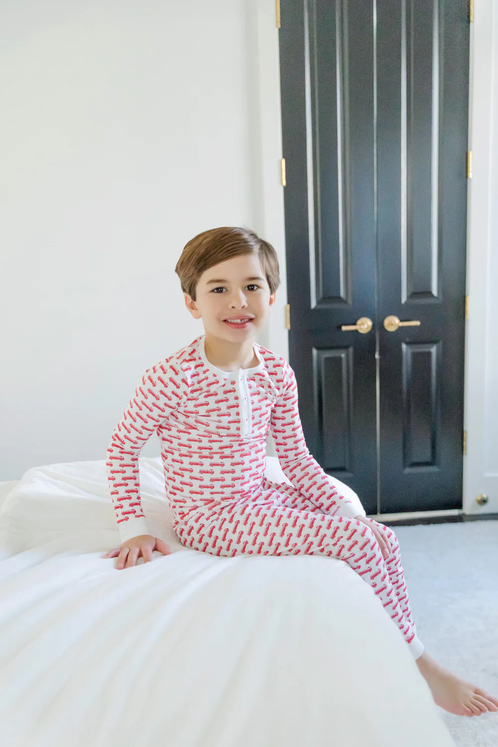 Jack Boys Pajama Pant Set-Fire Engine