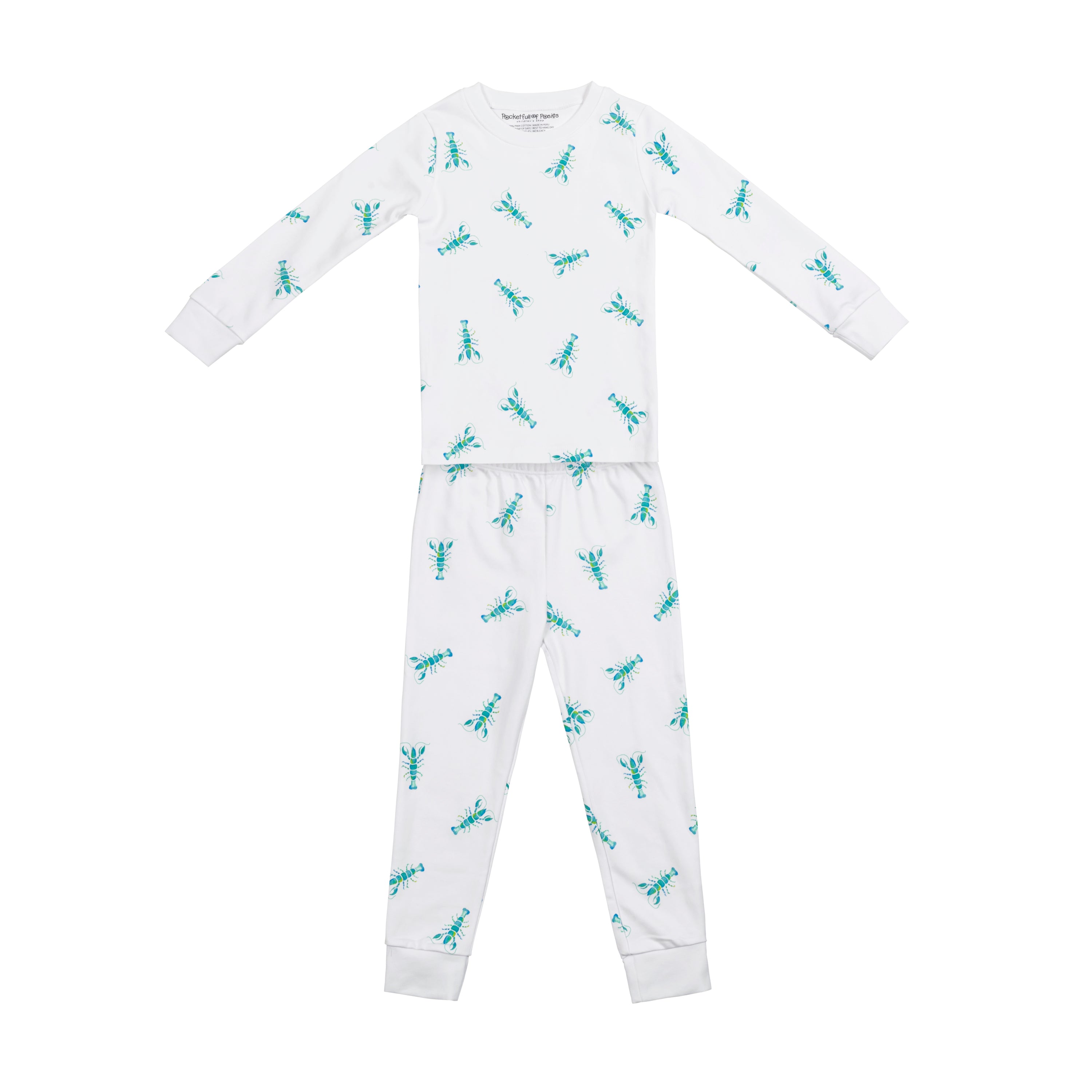 Green Blue Lobsters Two Piece Set