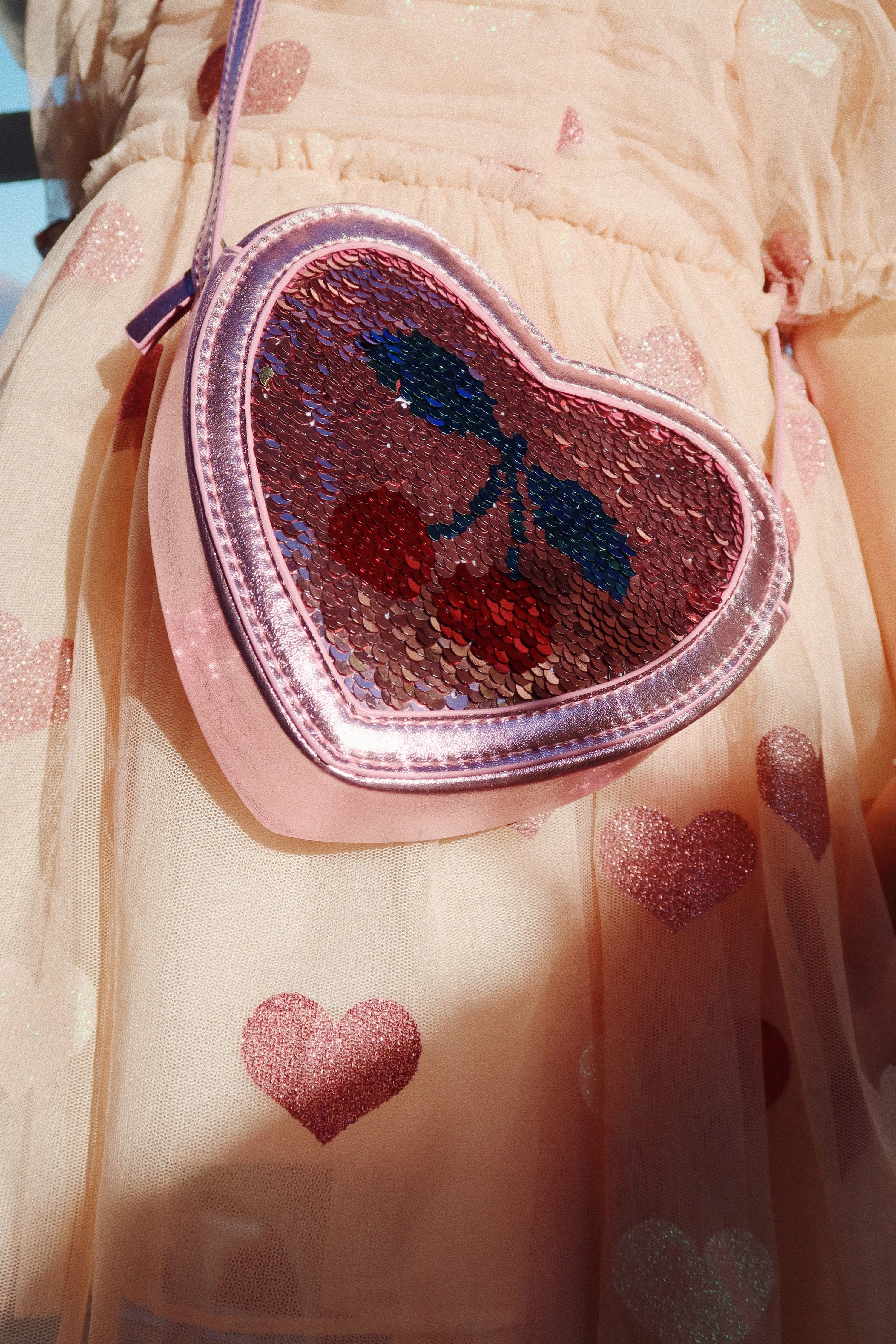 Tut Heart Sequin Bag