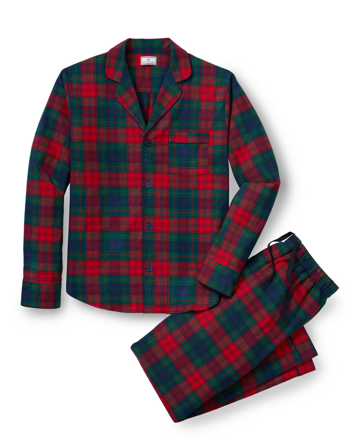Men's Brushed Twill Pajama Set in St. James Tartan