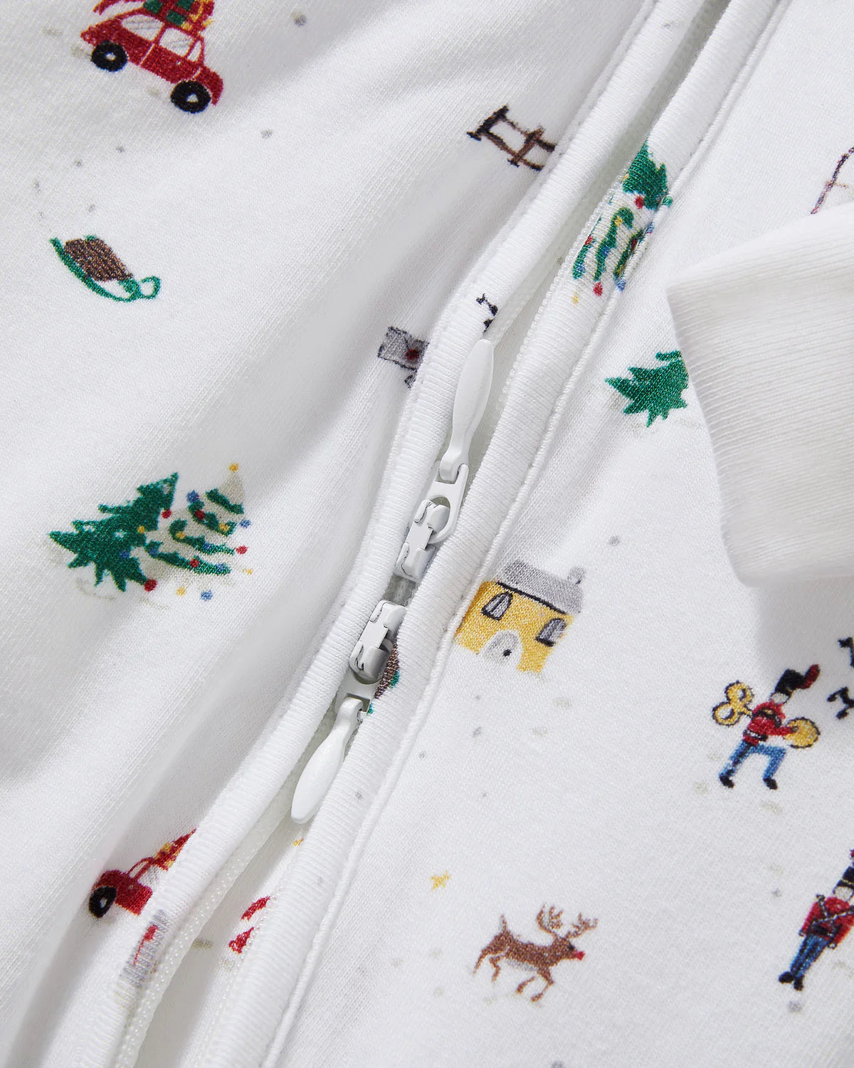 Baby's Pima Peekaboo Romper in Holiday Town