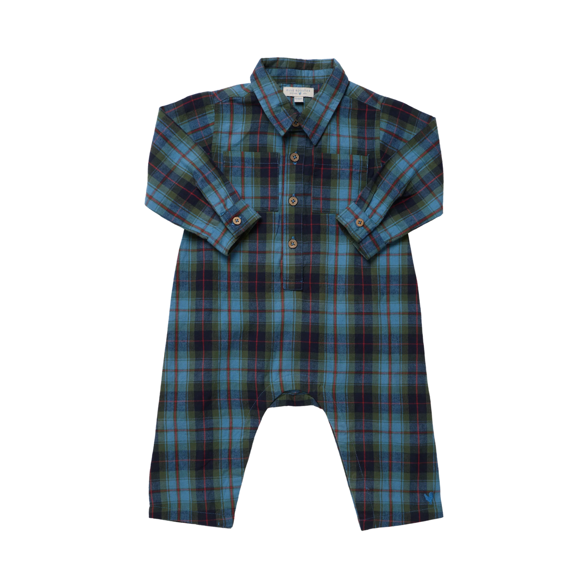 Baby Boys Easton Jumper-Blue Tartan F26