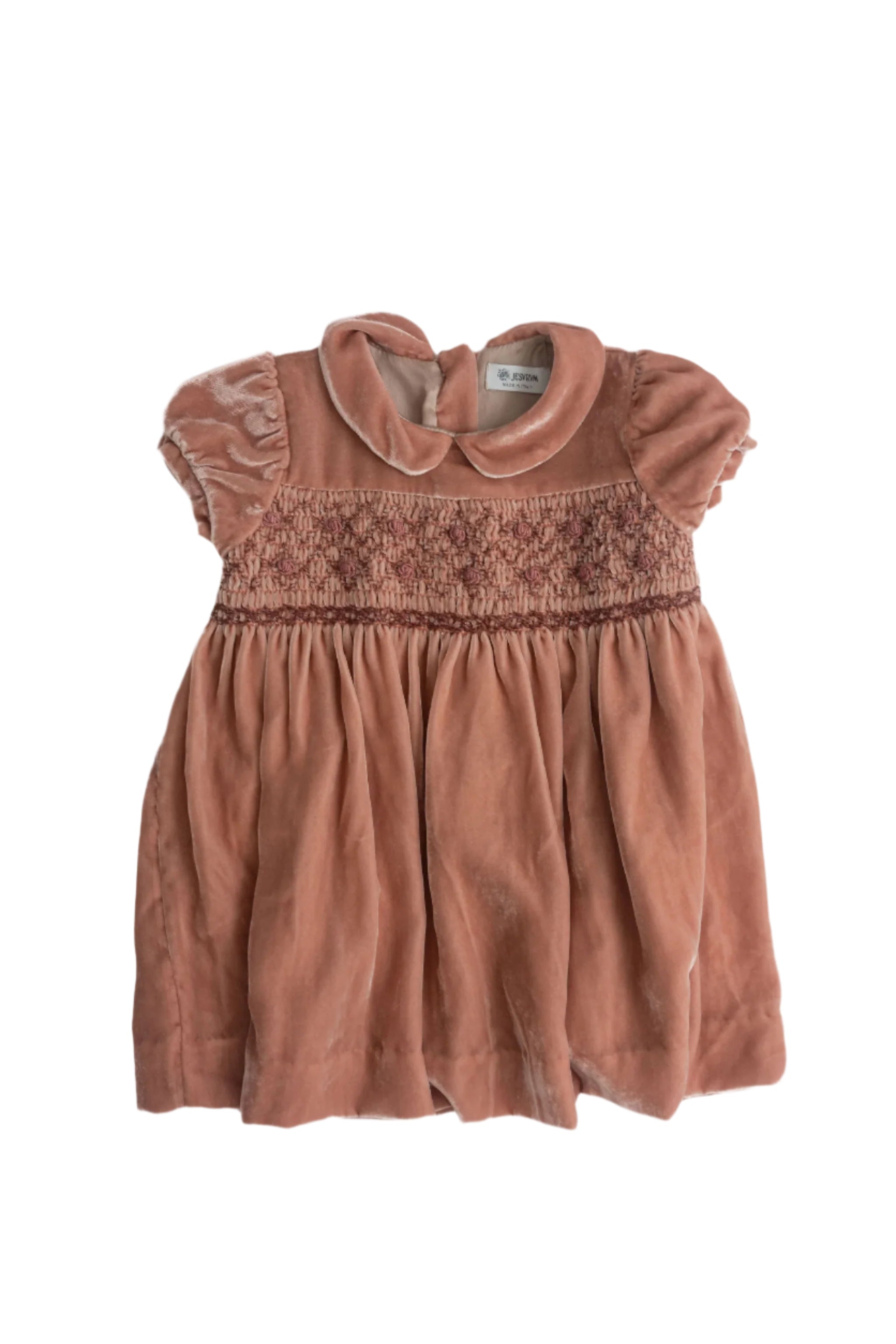 Smocked  Velvet Dress