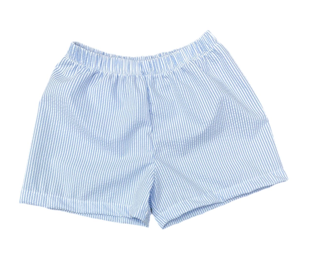 Conrad Short Imperial Blue Seersucker Stripe