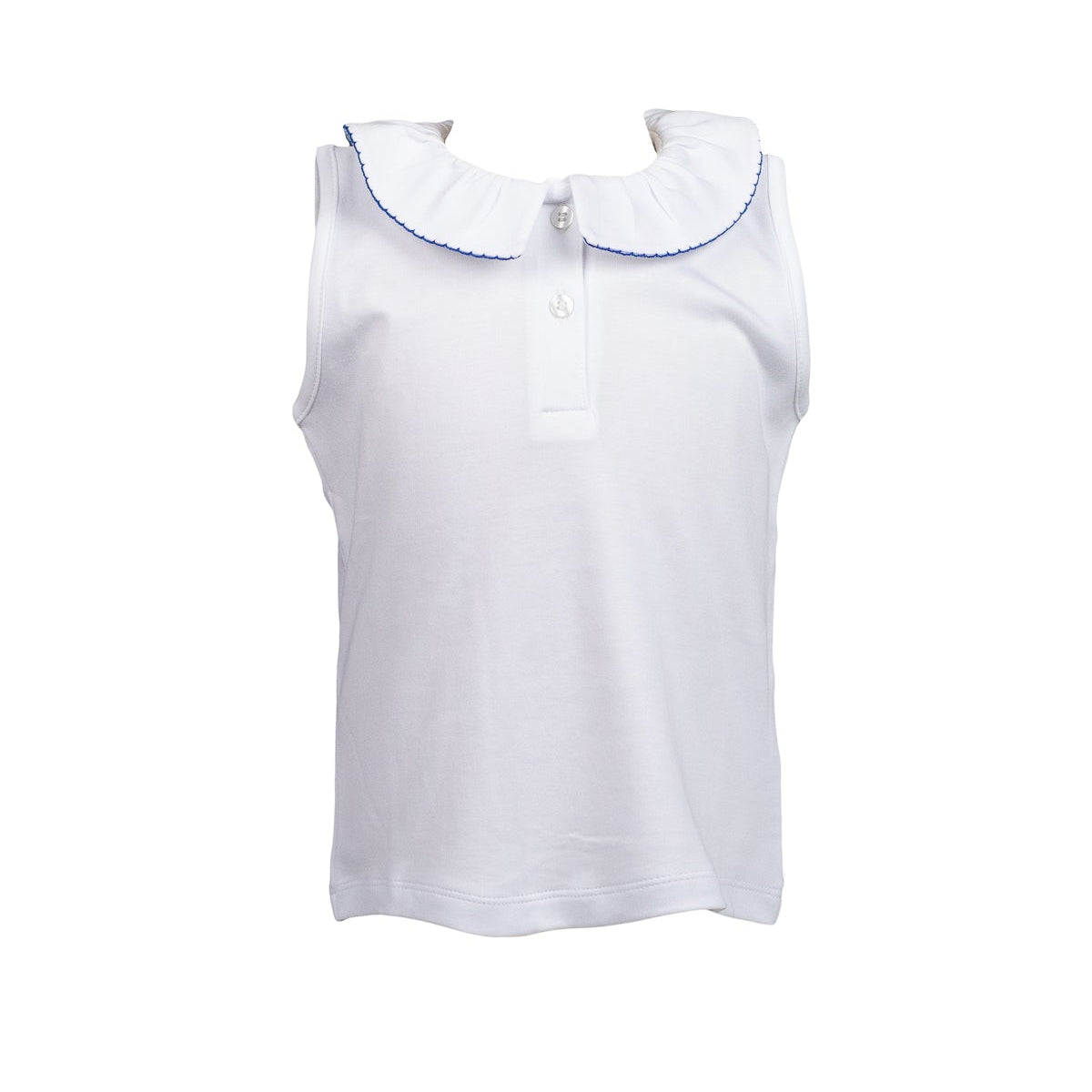 Sleeveless Shirt with Navy