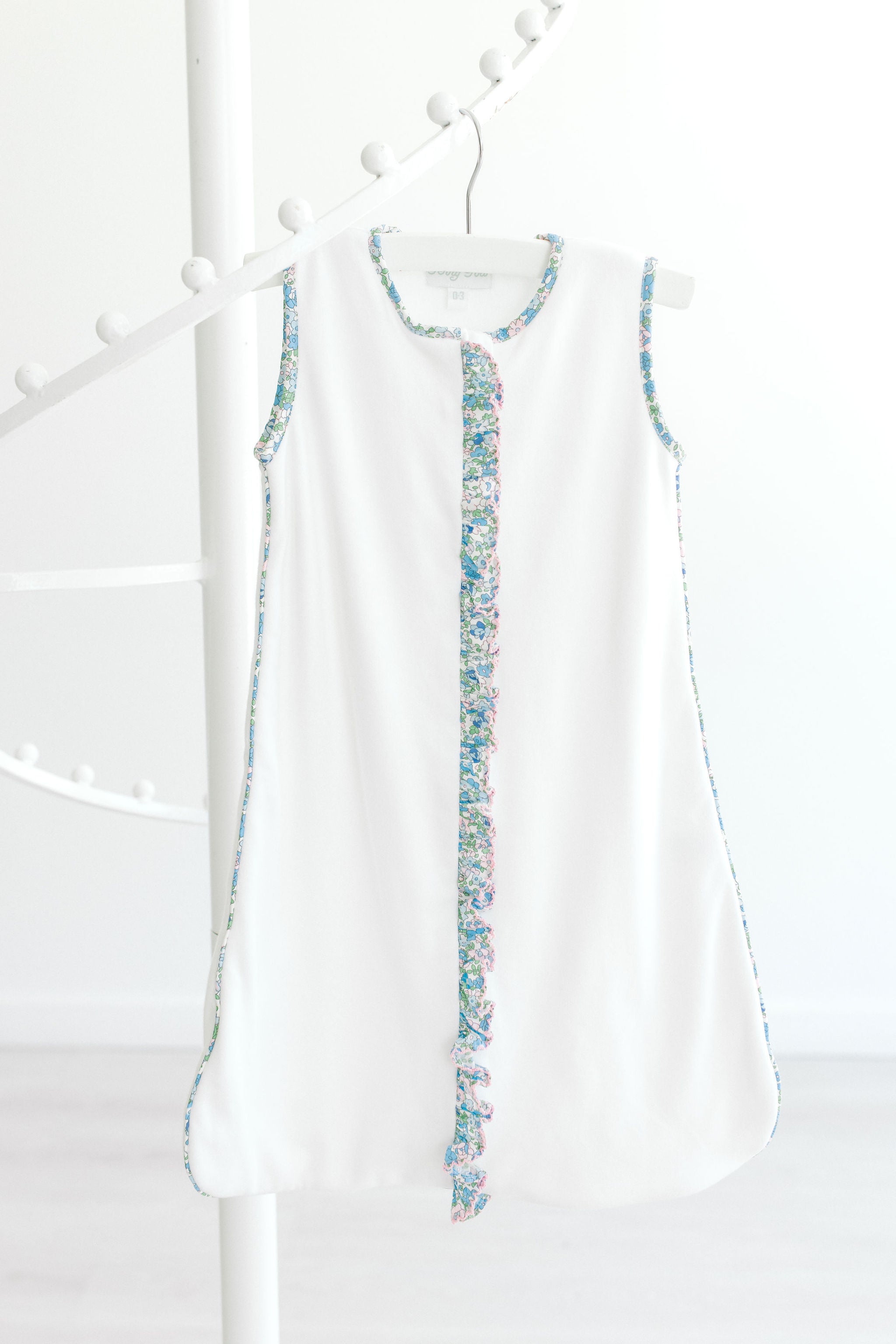 Sleep Sack – White with Blue Floral