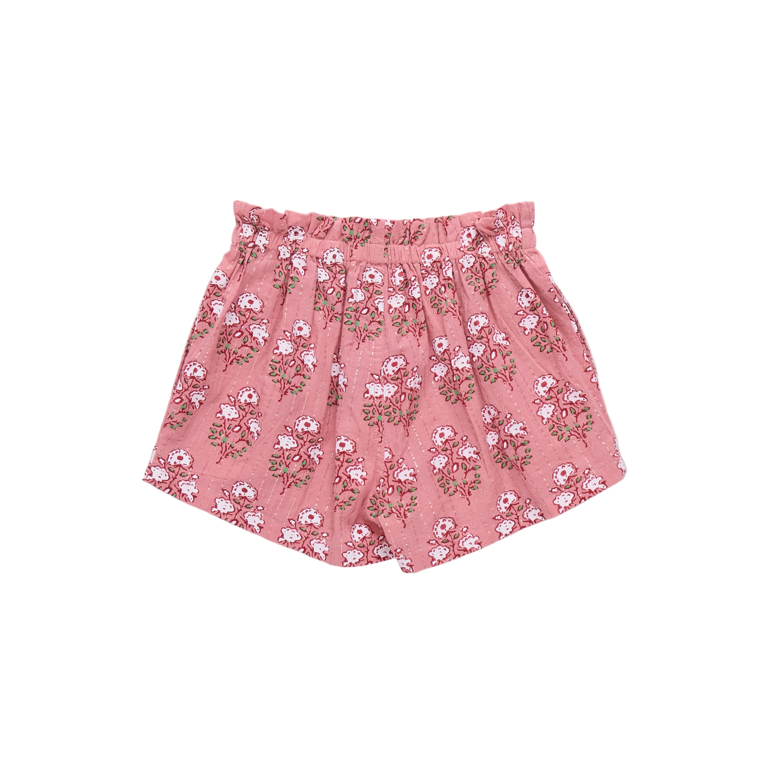 Girls Theodore Short- Pink Strawflower