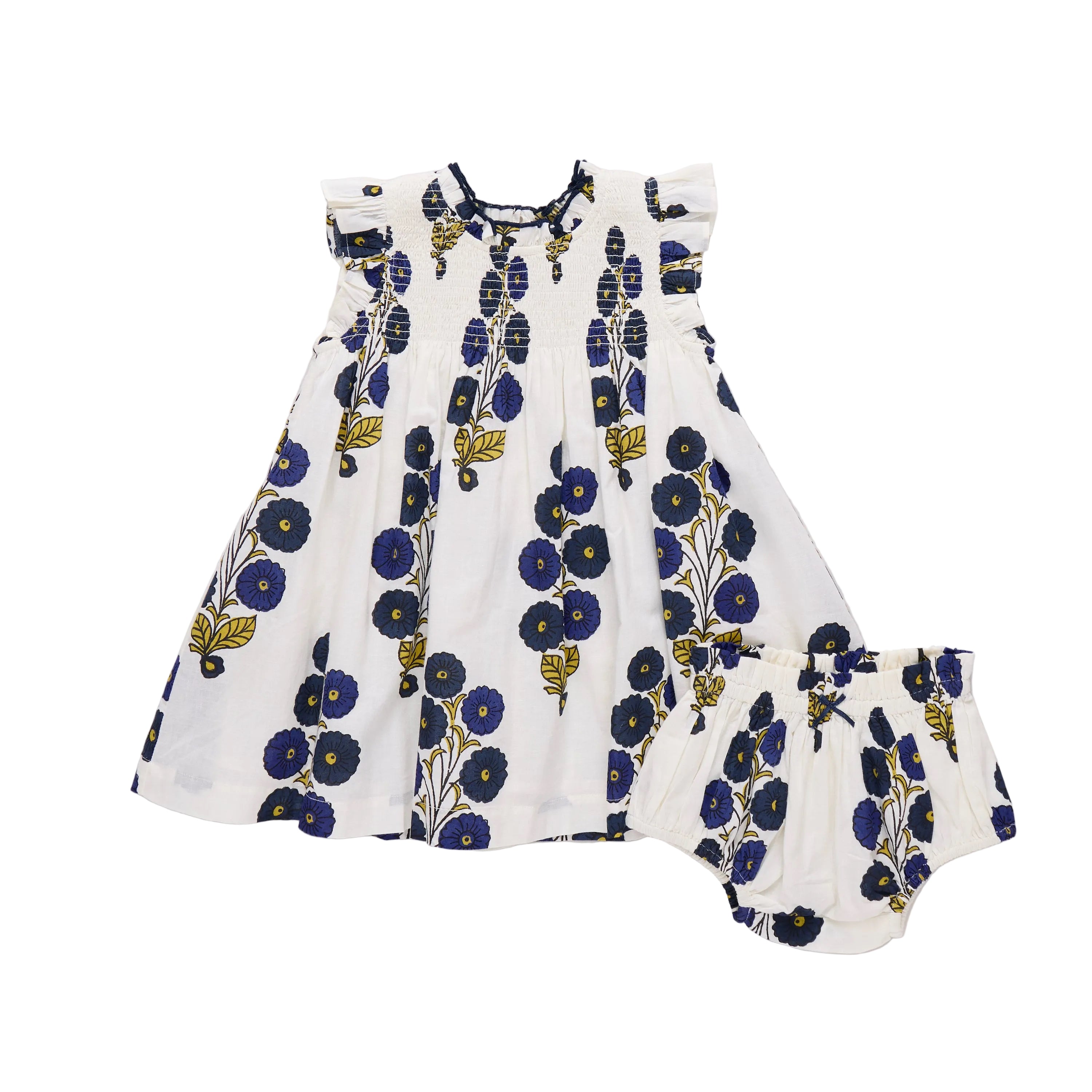 Baby Girls Stevie Dress Navy Buttercup Floral