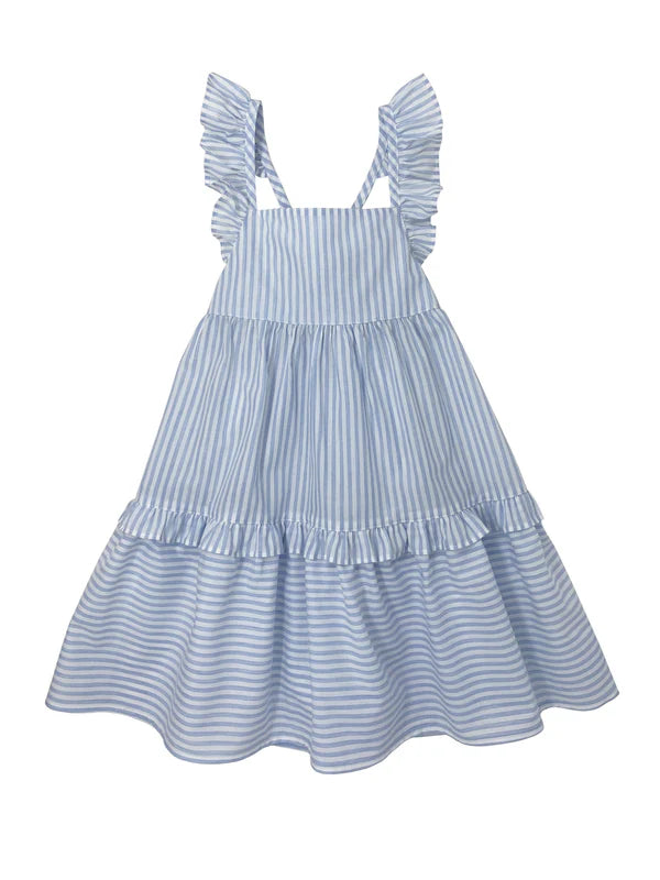 Girl Dress Woven Light Blue Sundress