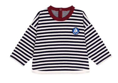 Baby Boy LA Stripe Tee with Boat logo