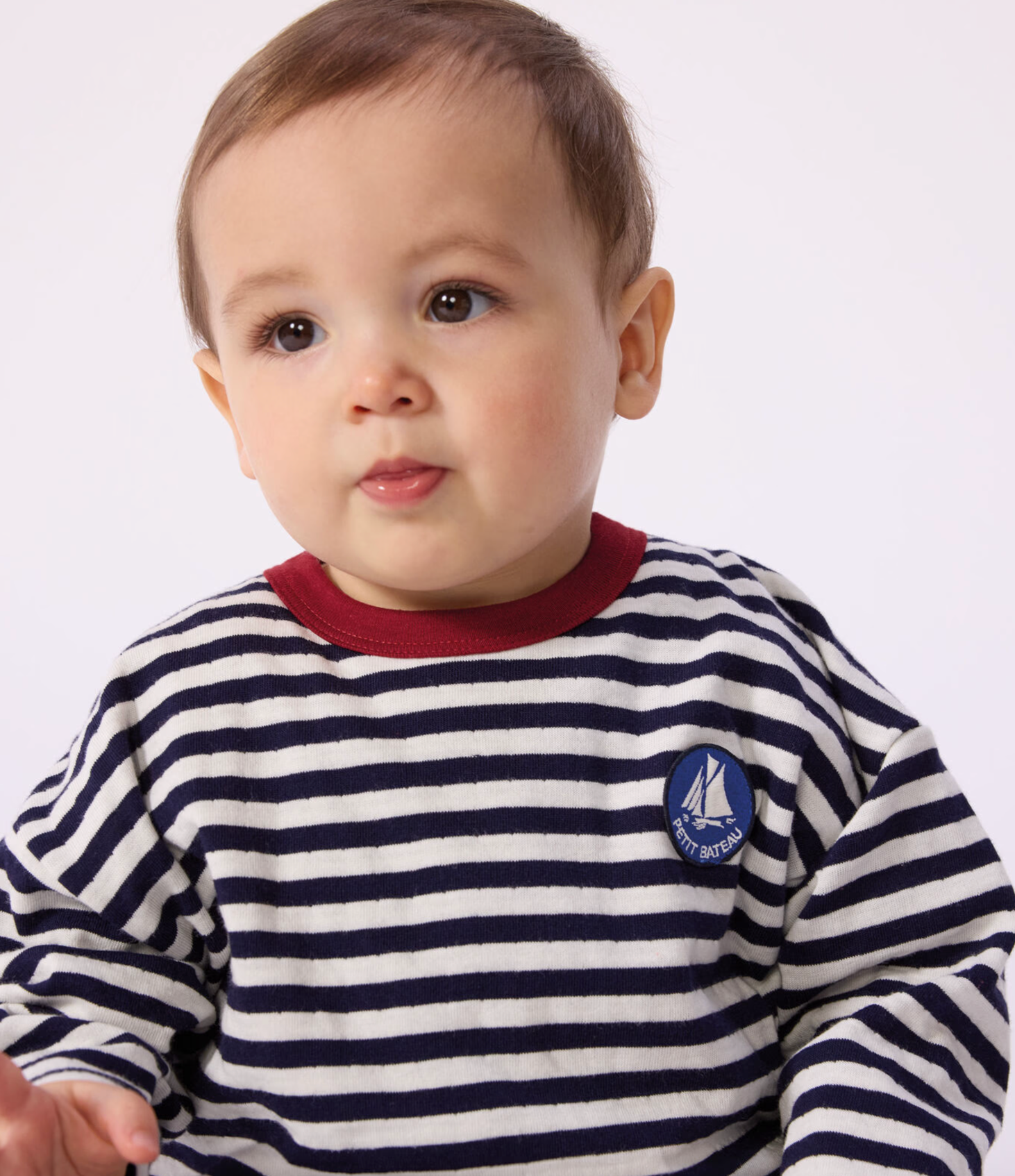 Baby Boy LA Stripe Tee with Boat logo