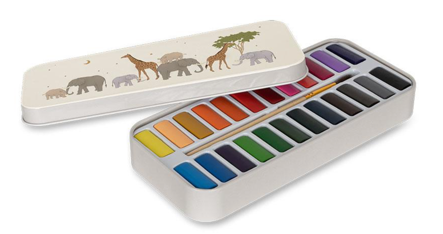 WATER COLORS TIN BOX