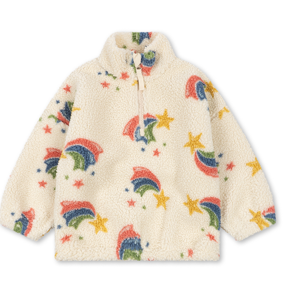 Jody Teddy Half Zip GRS- Rainbow star