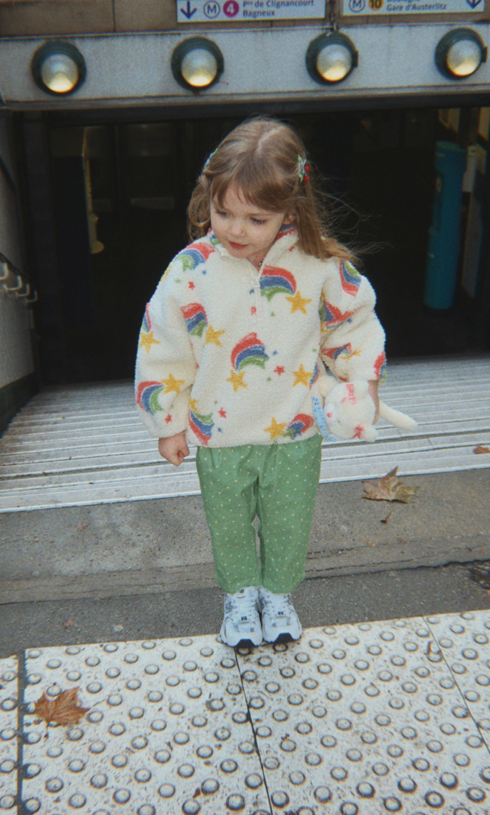 Jody Teddy Half Zip GRS- Rainbow star