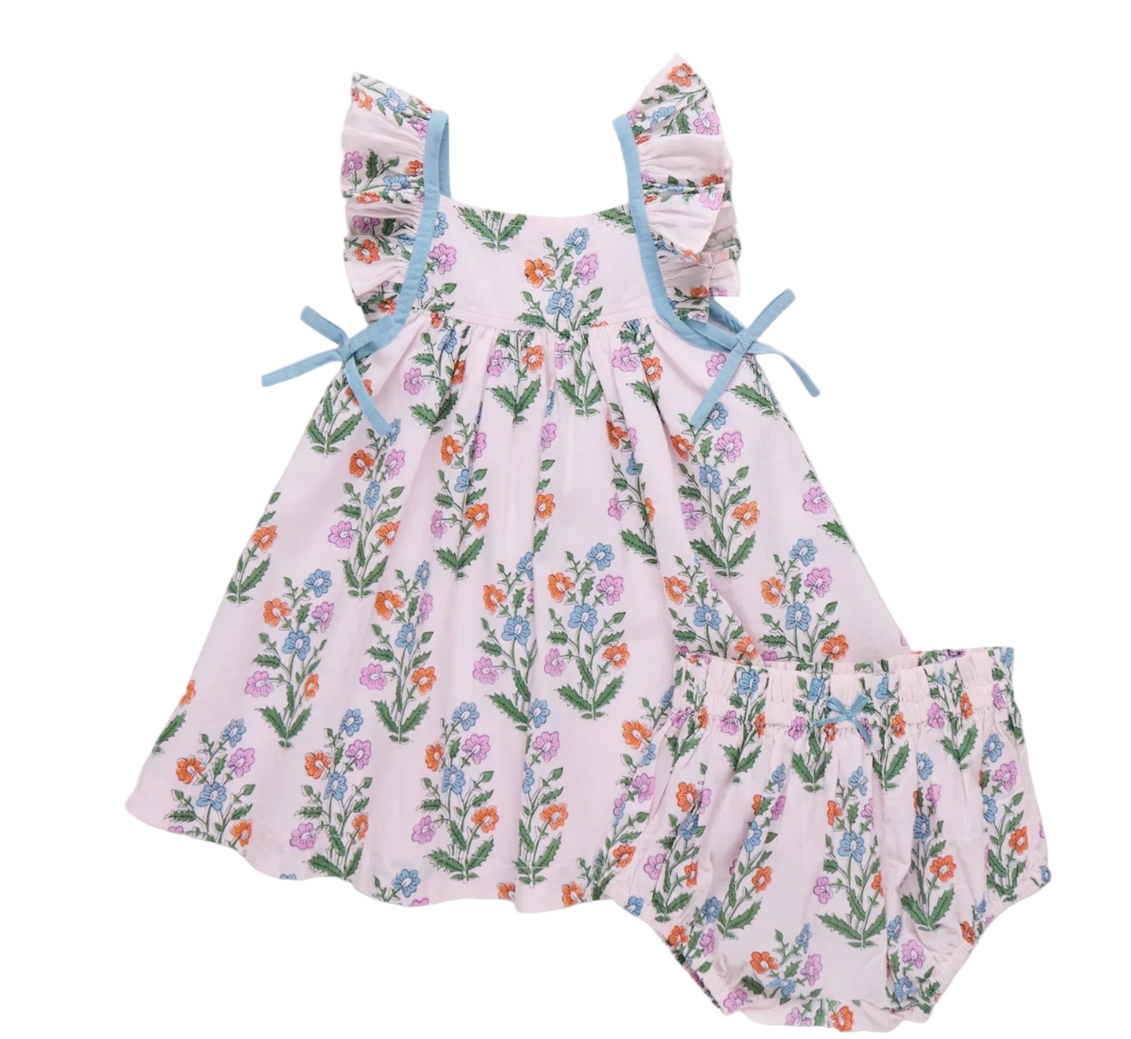 Baby Girl Ailee Dress Set- Pink Dewdrop