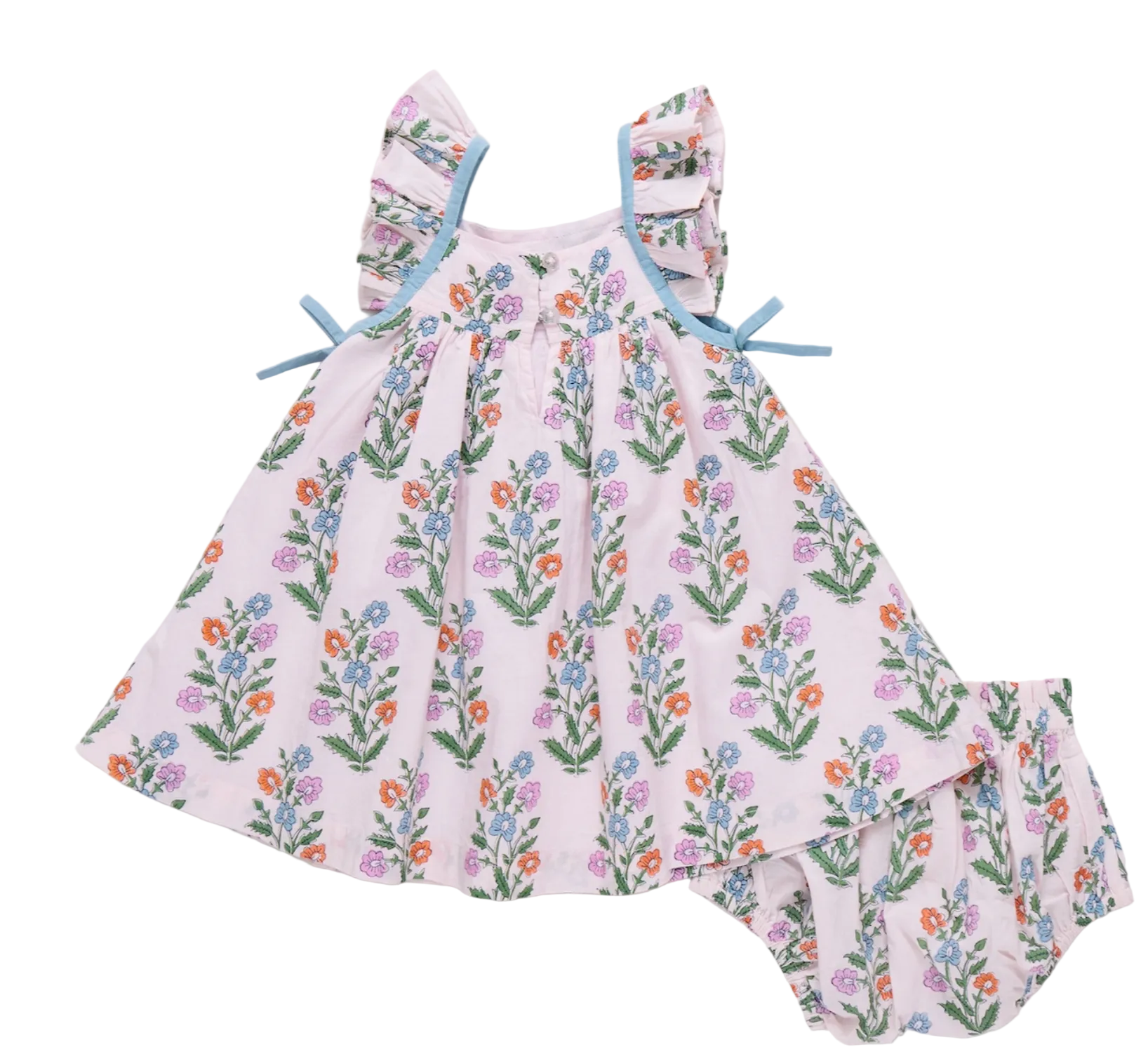 Baby Girl Ailee Dress Set- Pink Dewdrop