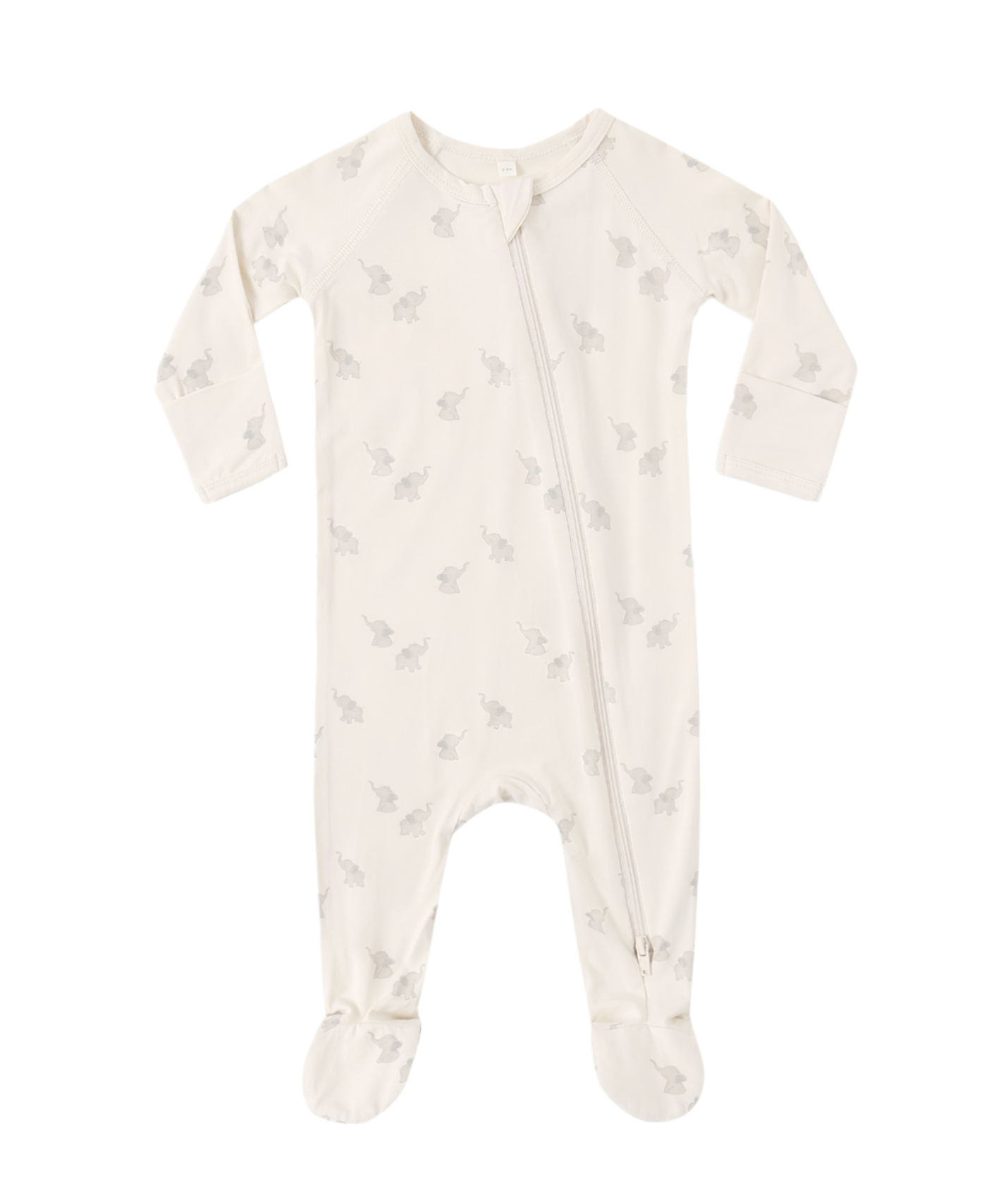 Bamboo Zip Footie Elephants