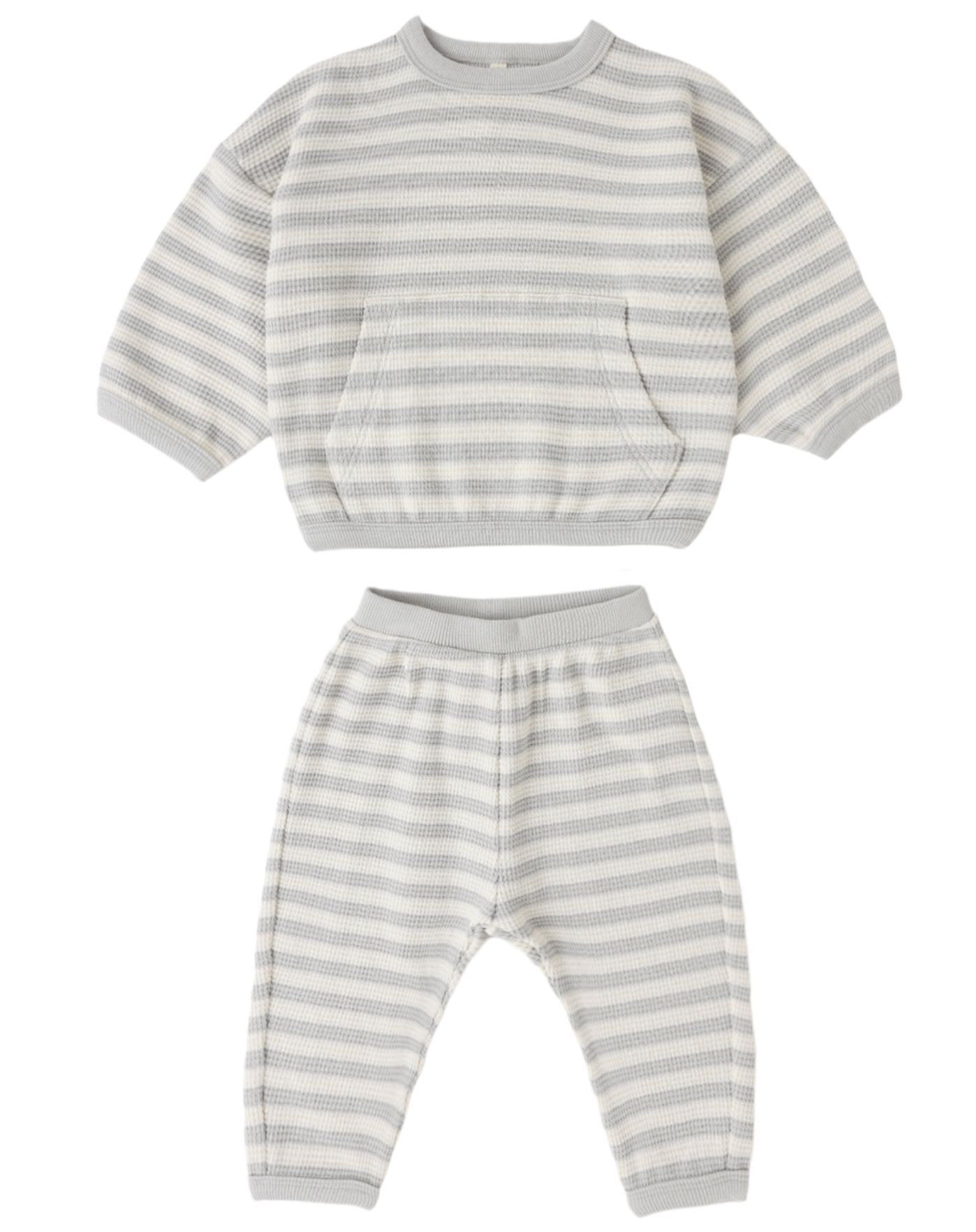 Waffle Sweater Set Sky Stripe