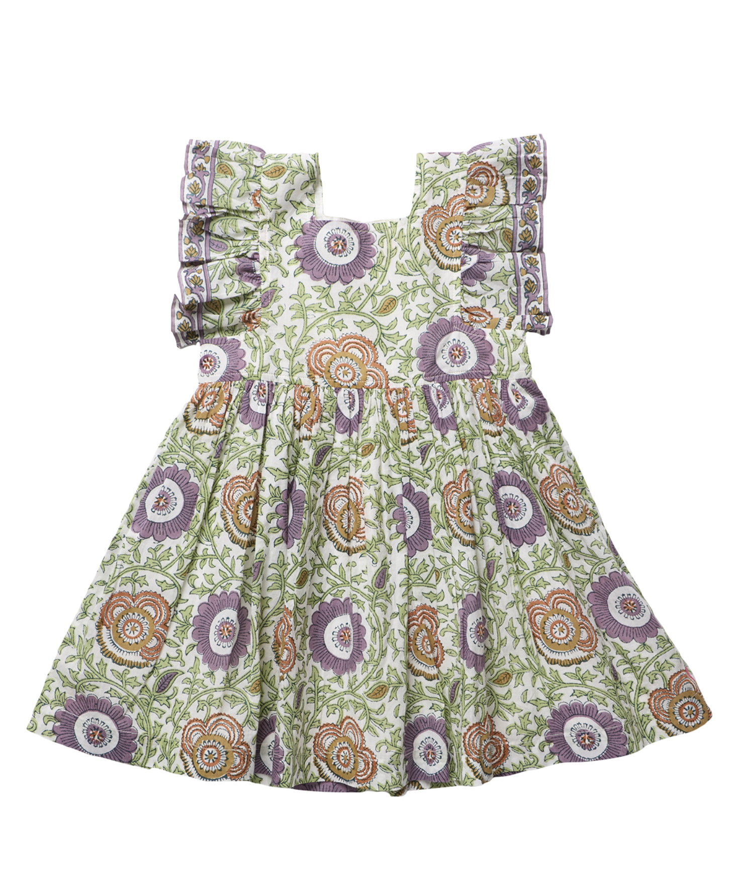 GIRLS ELSIE DRESS - LILAC LISBON FLORAL