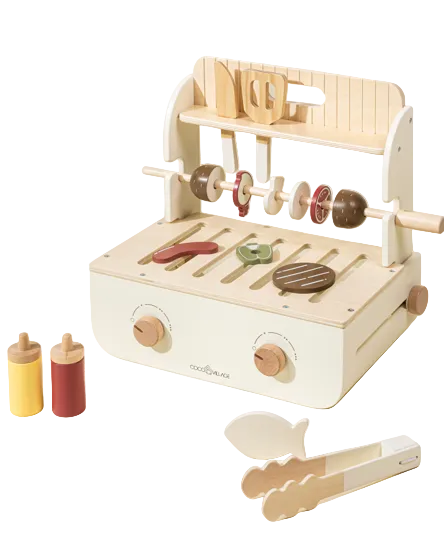 Wooden Barbecue Playset and Accessories
