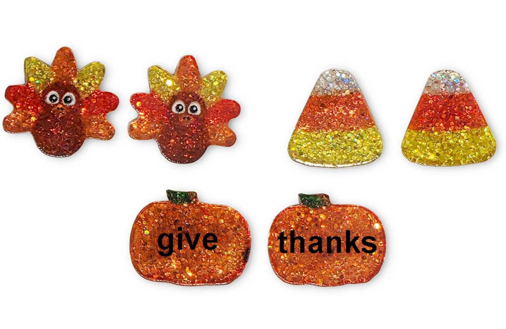 Give Thanks Glitter Earrings