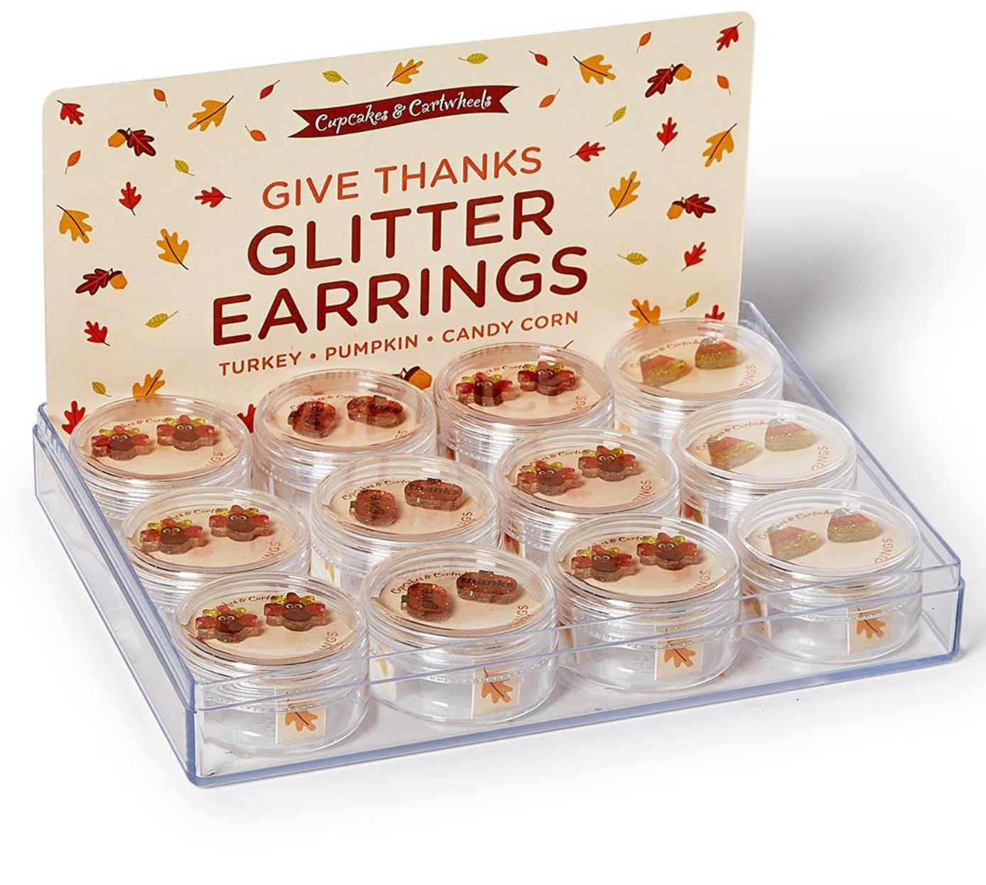 Give Thanks Glitter Earrings