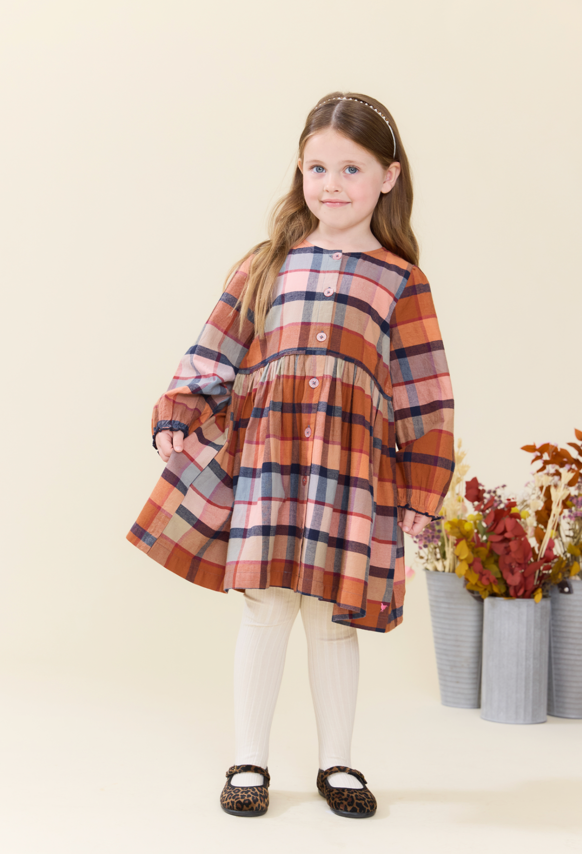 Girls Fatima Dress-Hayride Plaid F26