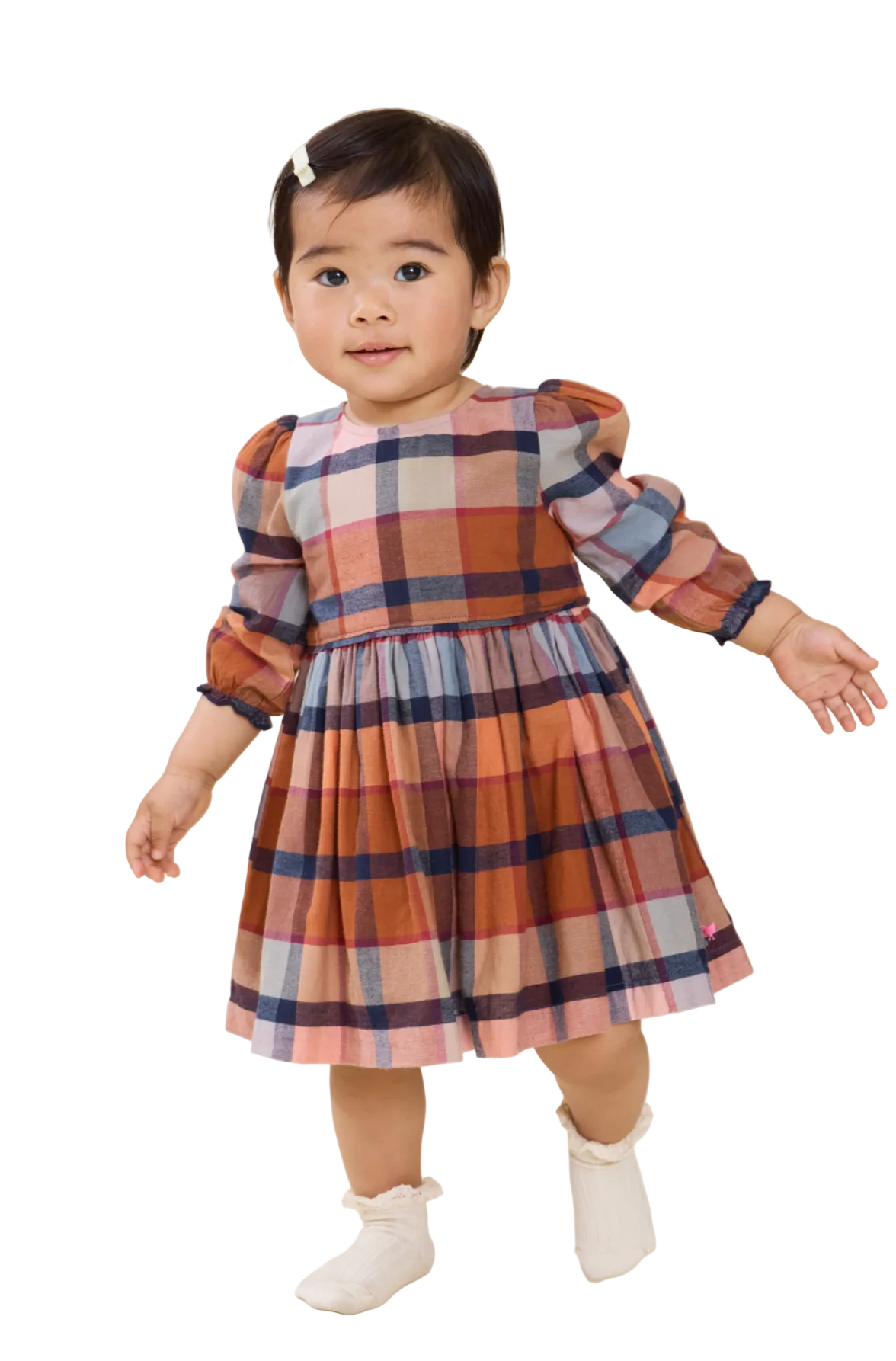 Baby Girl Fatima Dress Set-Hayride Plaid F26