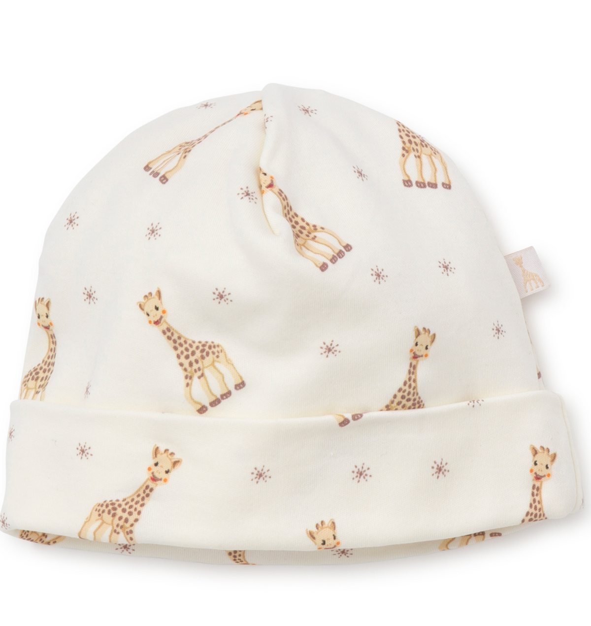 sophie la girafe print hat cream