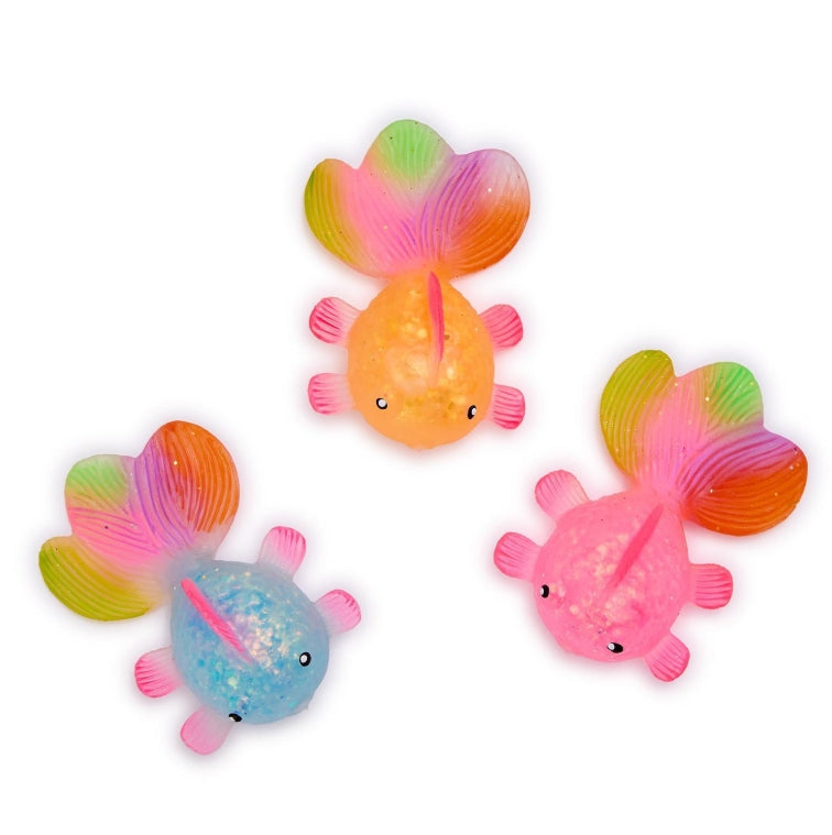 Guppy Squishy Glitter Fish Toy