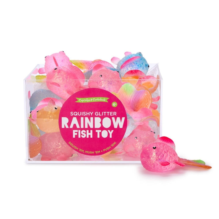 Guppy Squishy Glitter Fish Toy