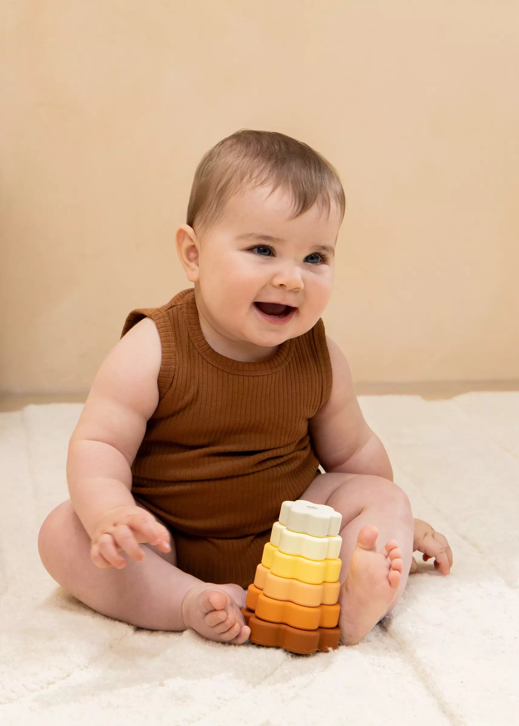 Set of 6 Silicone Stackable Flowers