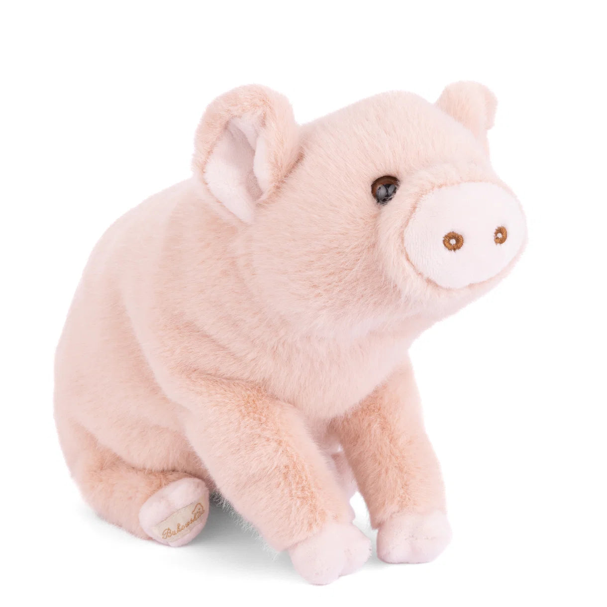 Plush pig toy on a white background