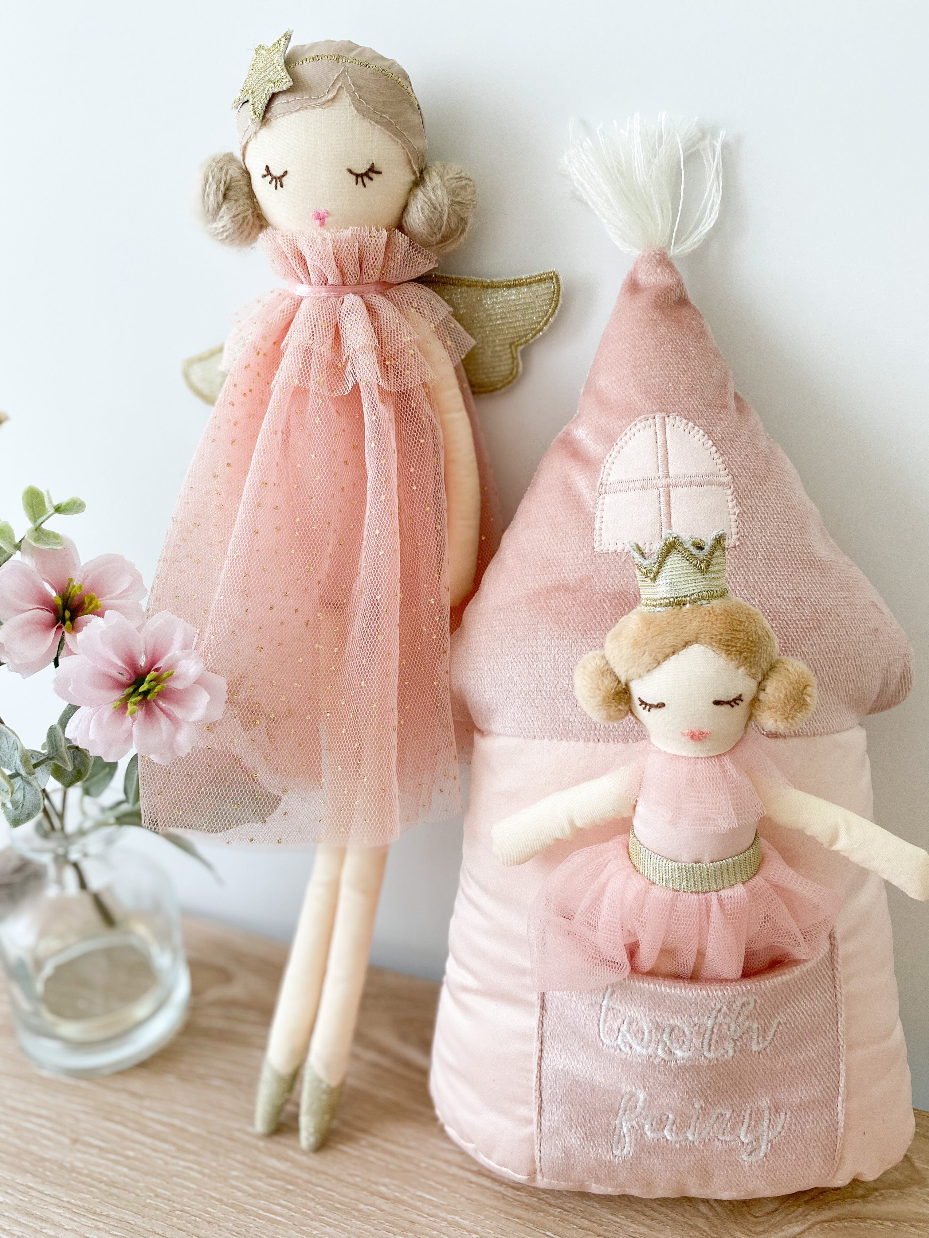 Princess Castle Tooth Fairy Pillow and Doll Set