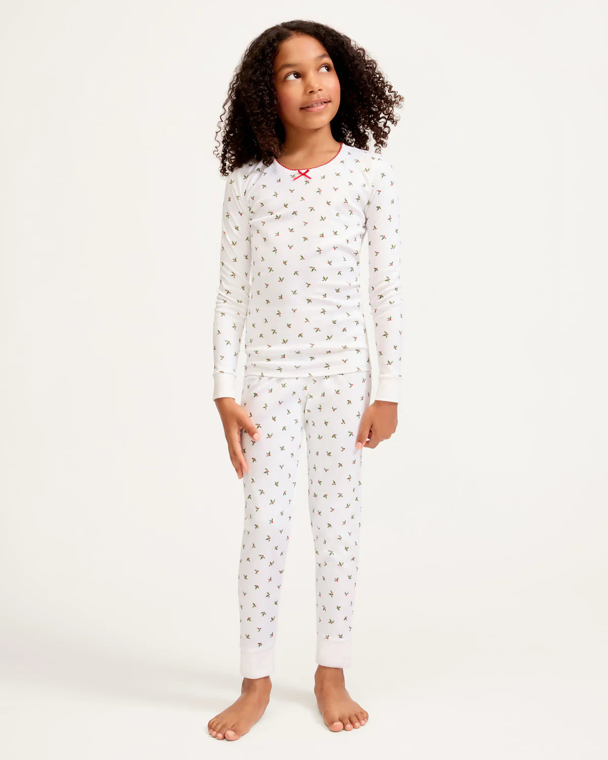 Kid's Pima Snug Fit Pajama Set in Mistletoe Moments