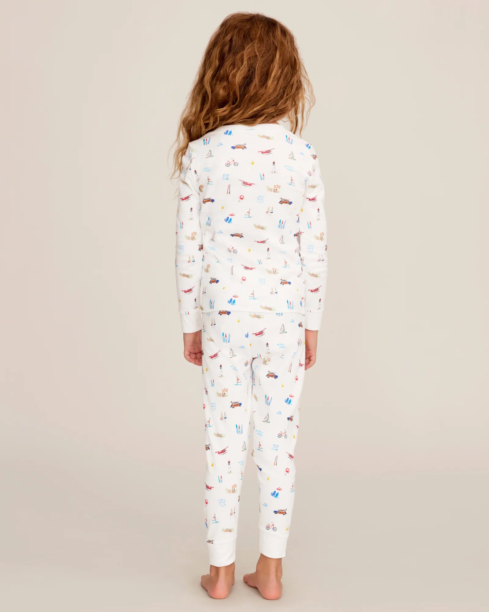 Kid's Pima Snug Fit Pajama Set in Summer Nostalgia