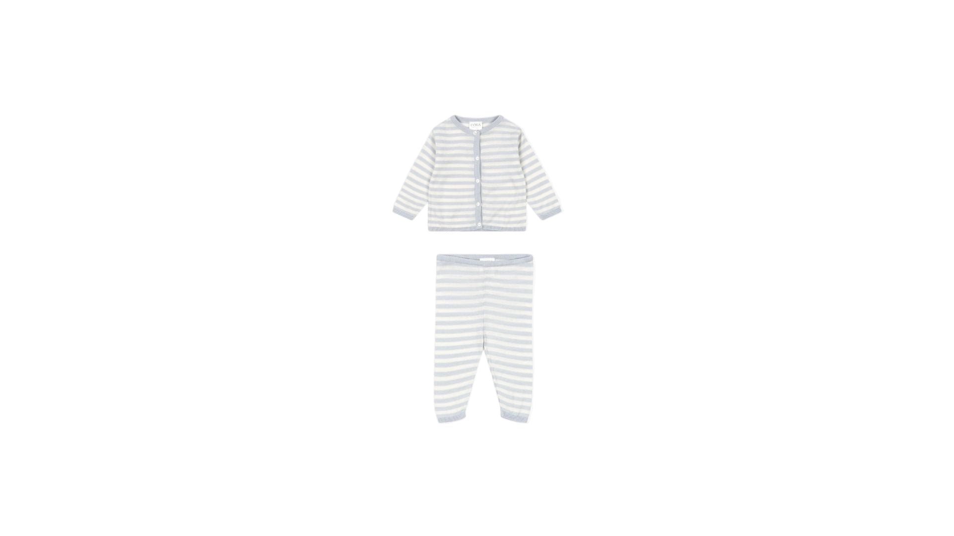 Organic Cotton Two Piece Set Blue Stripe
