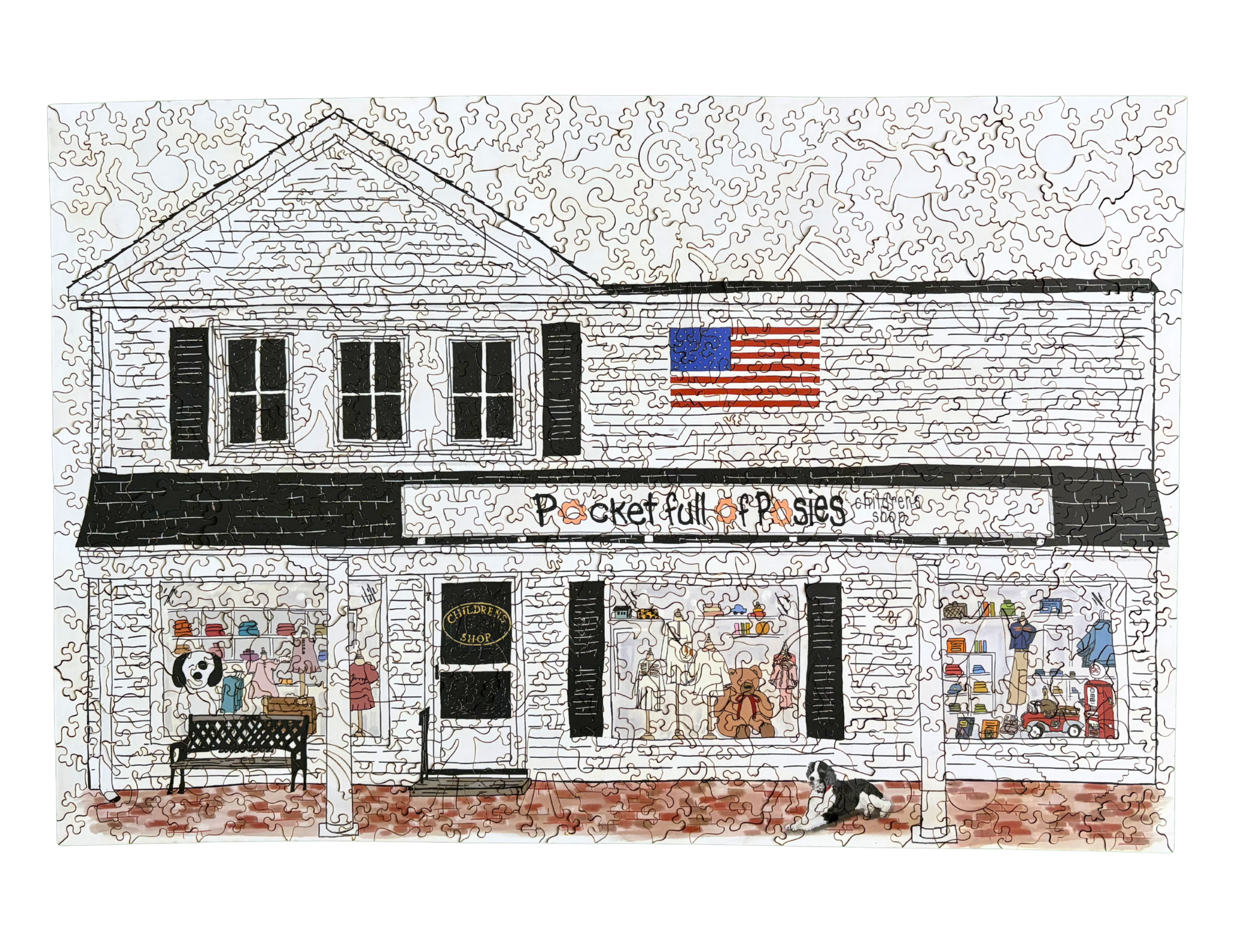 Pocket Full of Posies Wooden Puzzle by Liberty Puzzles