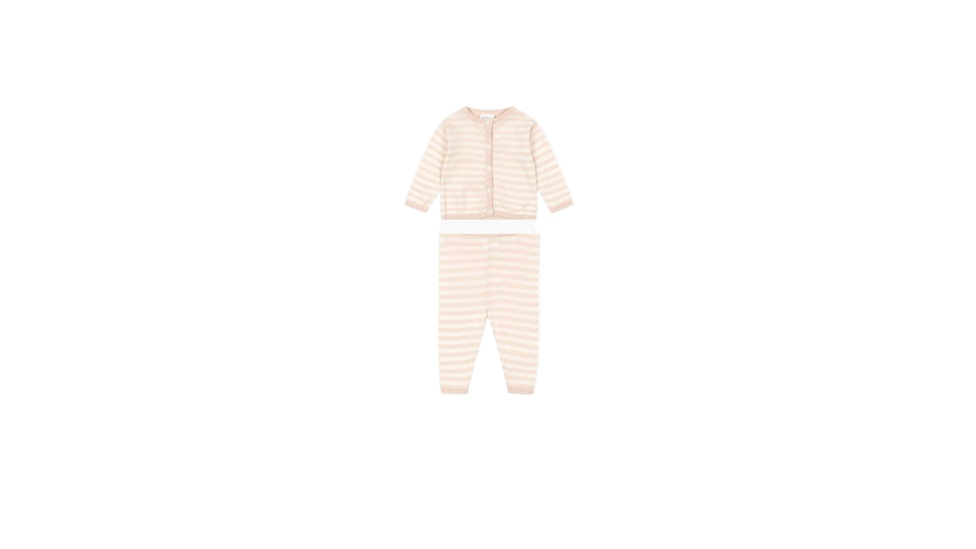 Organic Cotton Two Piece Set Pink Stripe
